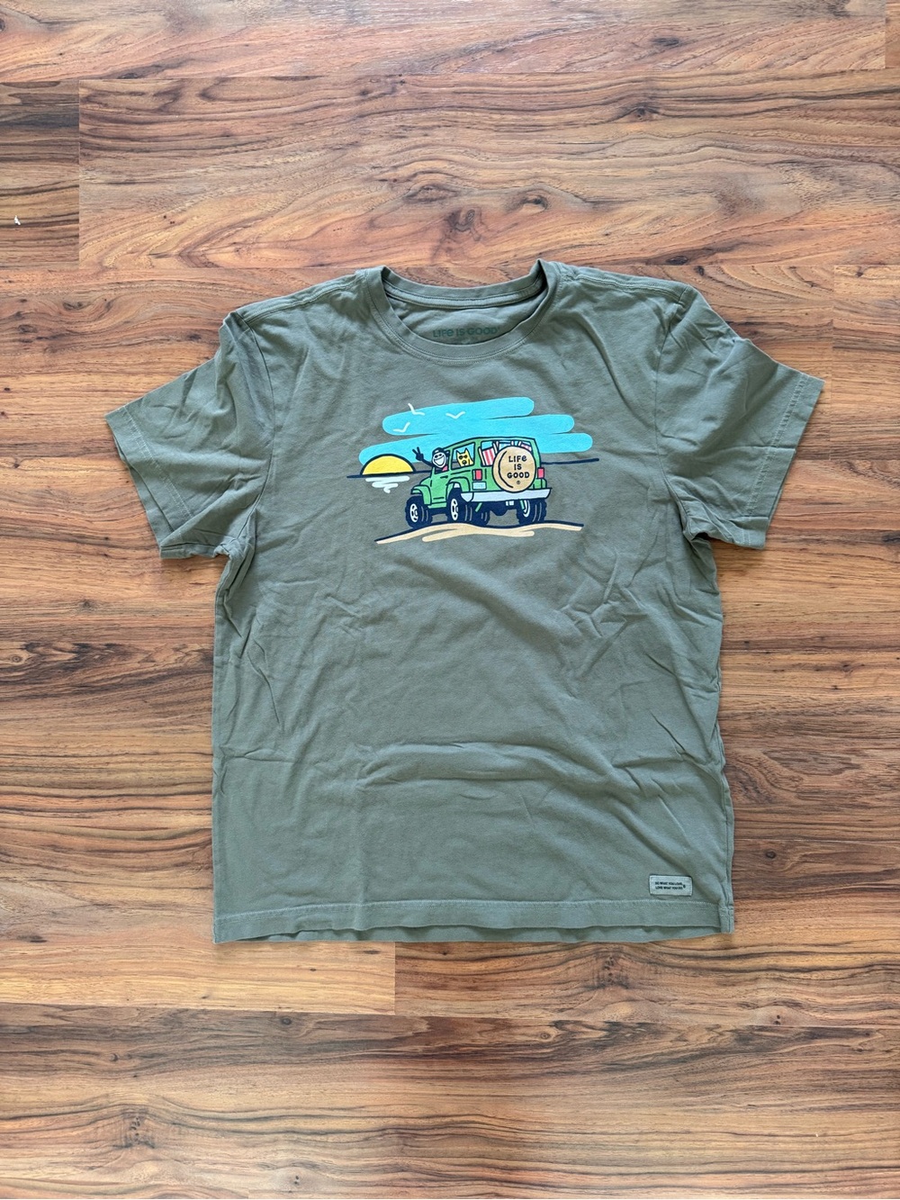 Green Beach Life is Good Crusher Lite Tee